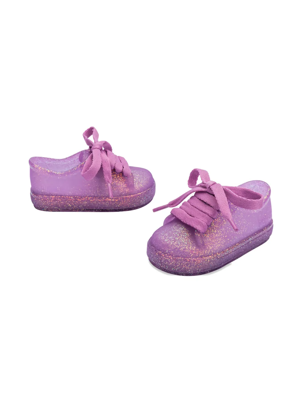 Mini Melissa Hip glitter lace-up sneaker - Paars