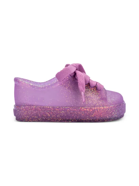 Mini Melissa Hip glitter lace-up sneaker