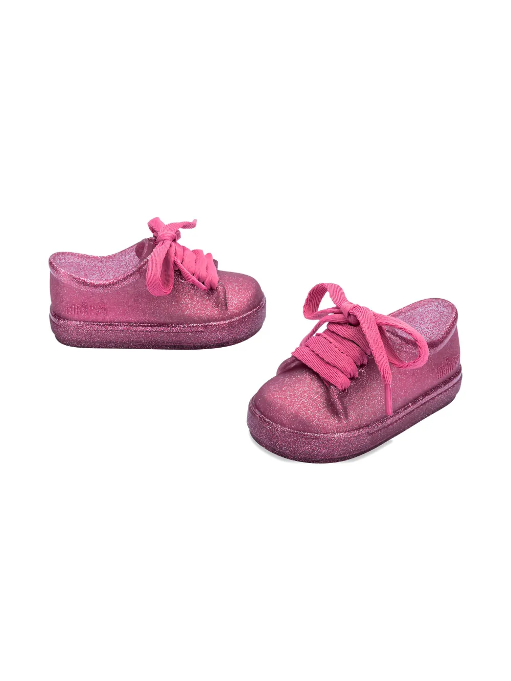 Mini Melissa Hip glitter lace-up sneakers - Roze