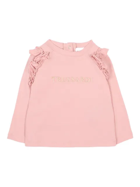 TRUSSARDI JUNIOR playera manga larga con volantes