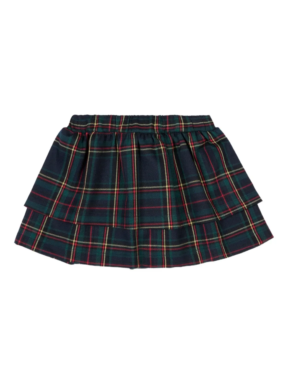 TRUSSARDI JUNIOR tartan tiered skirt - Blu