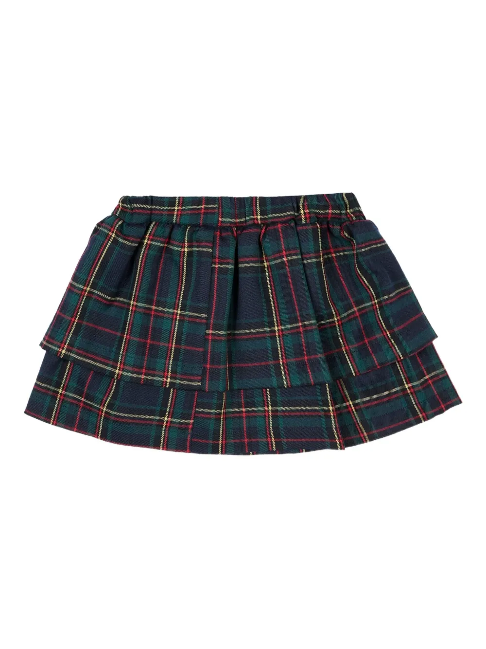 TRUSSARDI JUNIOR tartan tiered skirt - Blauw