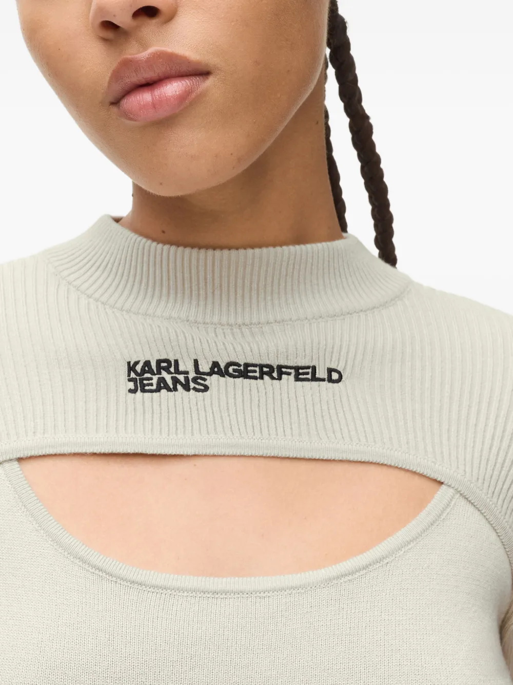 Karl Lagerfeld Jeans Coltrui met uitgesneden details Beige