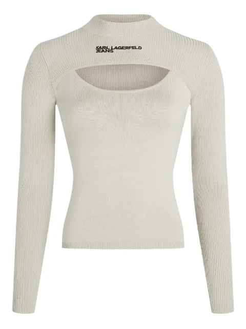 Karl Lagerfeld Jeans suéter con cuello alto y aberturas