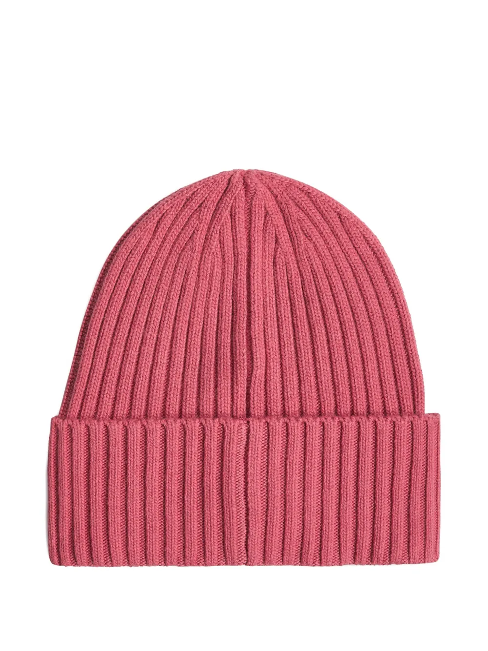 Karl Lagerfeld Jeans Logo-patch Ribbed Beanie In Pink