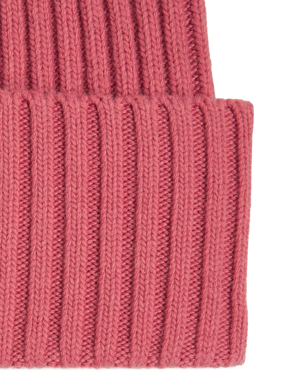 Karl Lagerfeld Jeans Logo-patch Ribbed Beanie In Pink