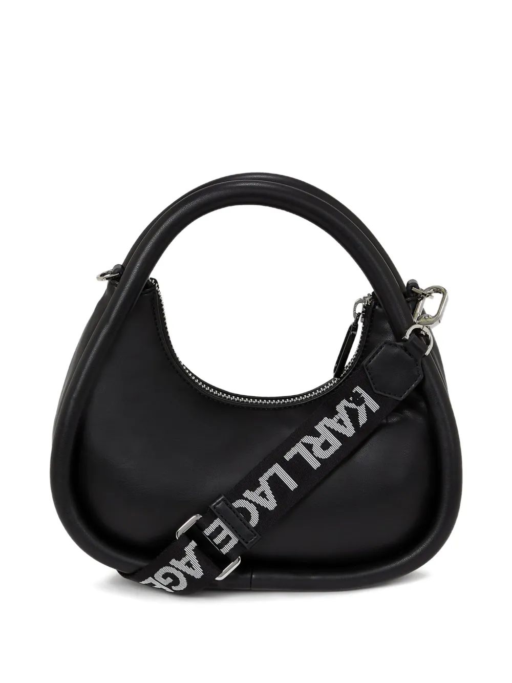 Karl Lagerfeld Jeans Puffy satijnen shopper Zwart