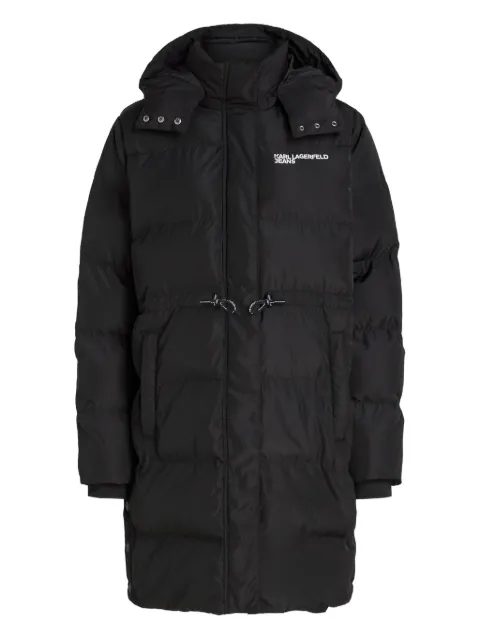 Karl Lagerfeld Jeans Long hooded puffer coat