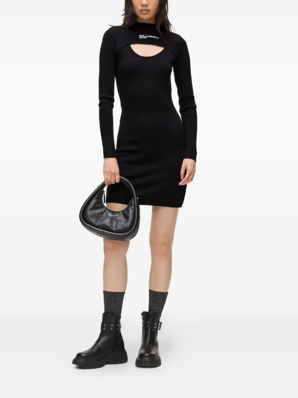 karl lagerfeld mini dress KARL LAGERFELD Paris Women's Dresses Fit and Flare,Black/Soft White,4 at Amazon Women's Clothing store