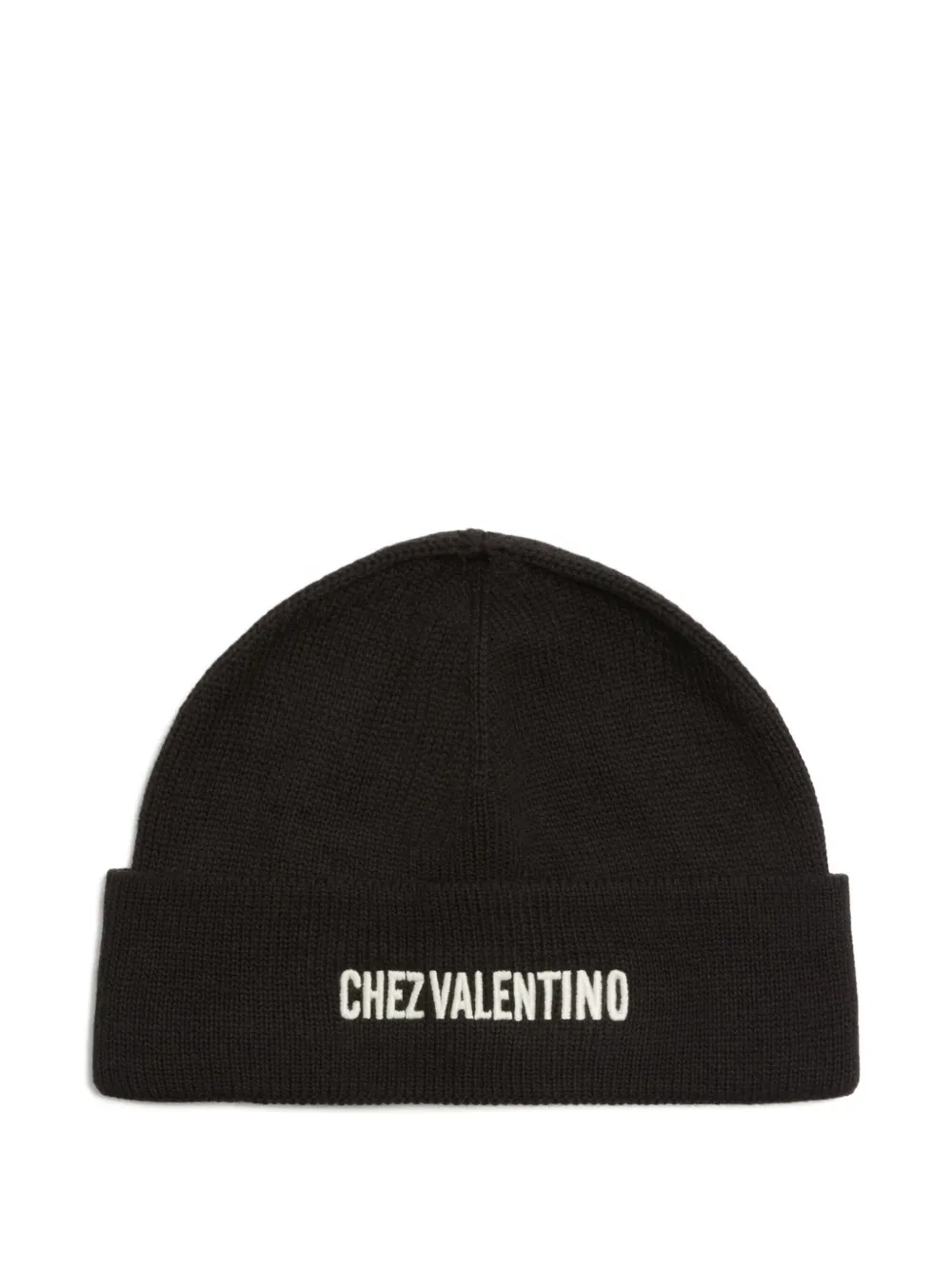 Valentino Garavani Chez-embroidery beanie - Zwart