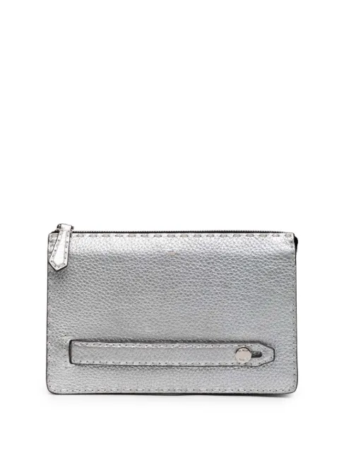 Fendi Pre-Owned 2000-2010 Metallic Leather Selleria clutch bag