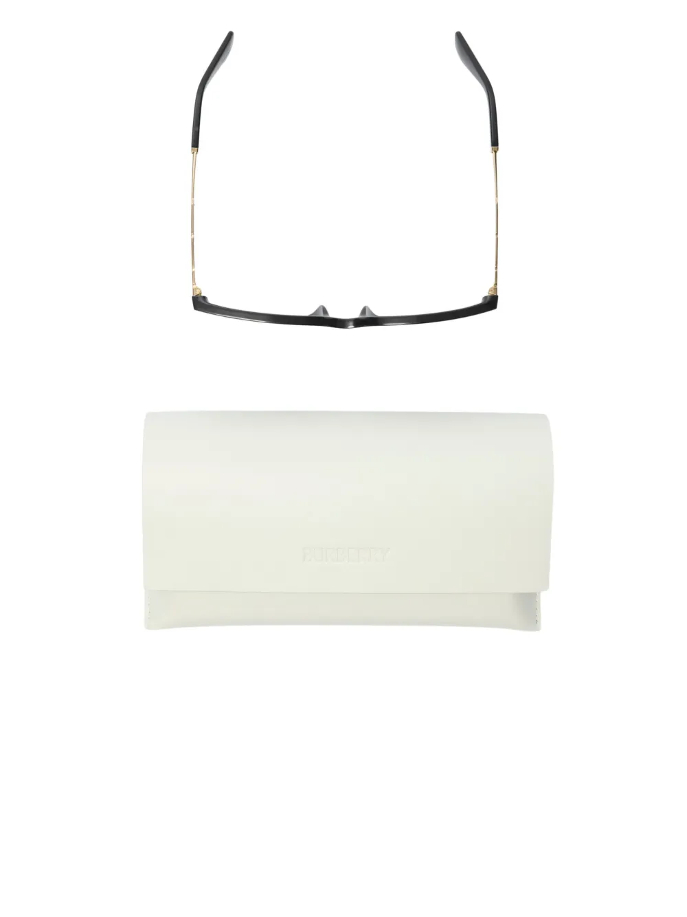 Burberry Zonnebril met oversized montuur Zwart