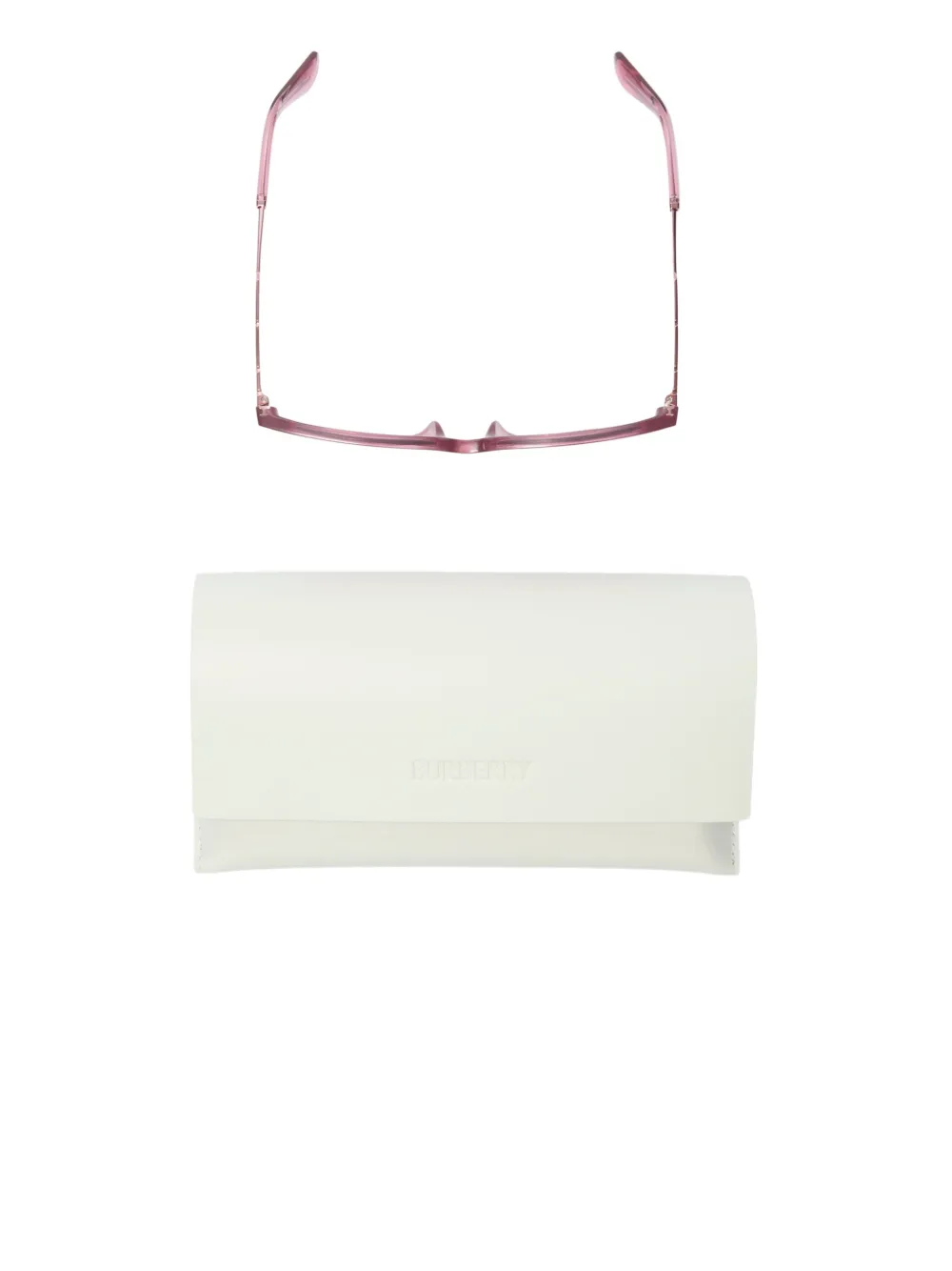 Burberry Zonnebril met vierkant montuur Roze