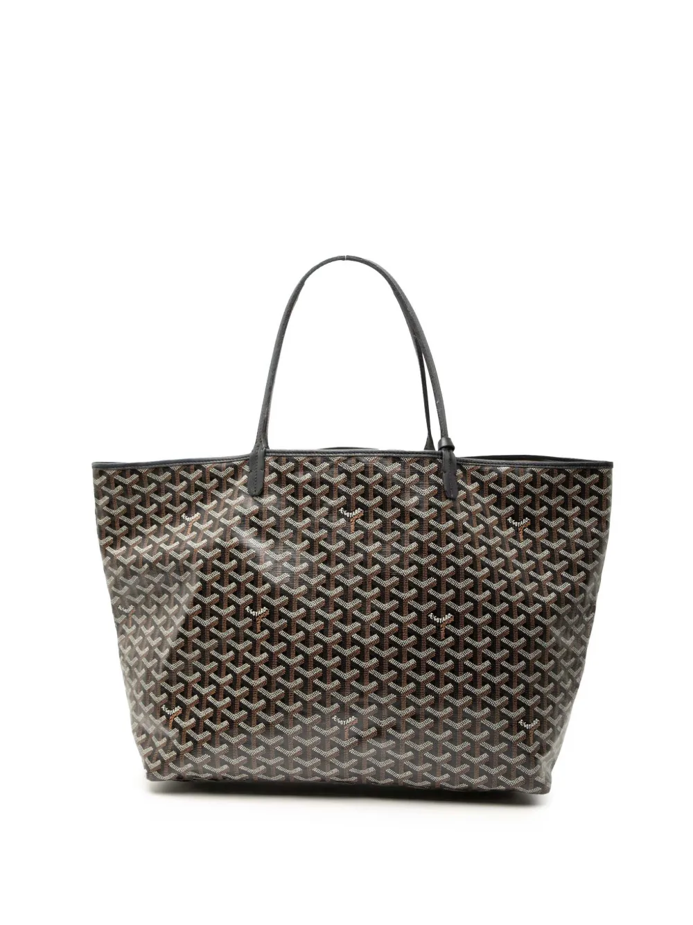 Pre-owned Goyard 2016 Ine Saint Louis Gm Tote Bag In Black