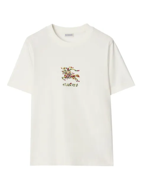 Burberry floral-embroidered T-shirt