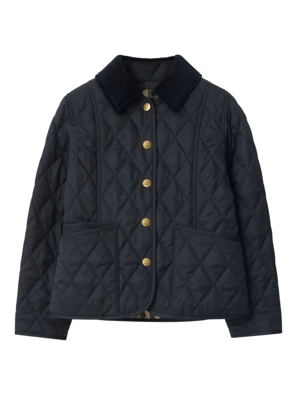 Burberry Kids' Corduroy-collar Jacket In Blue