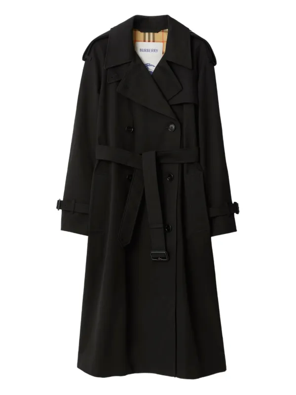 Burberry ダブルブレスト トレンチコート | ブラック | FARFETCH JP