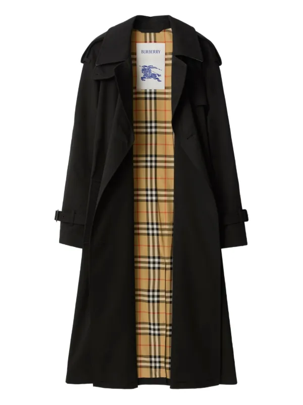 Burberry ダブルブレスト トレンチコート | ブラック | FARFETCH JP