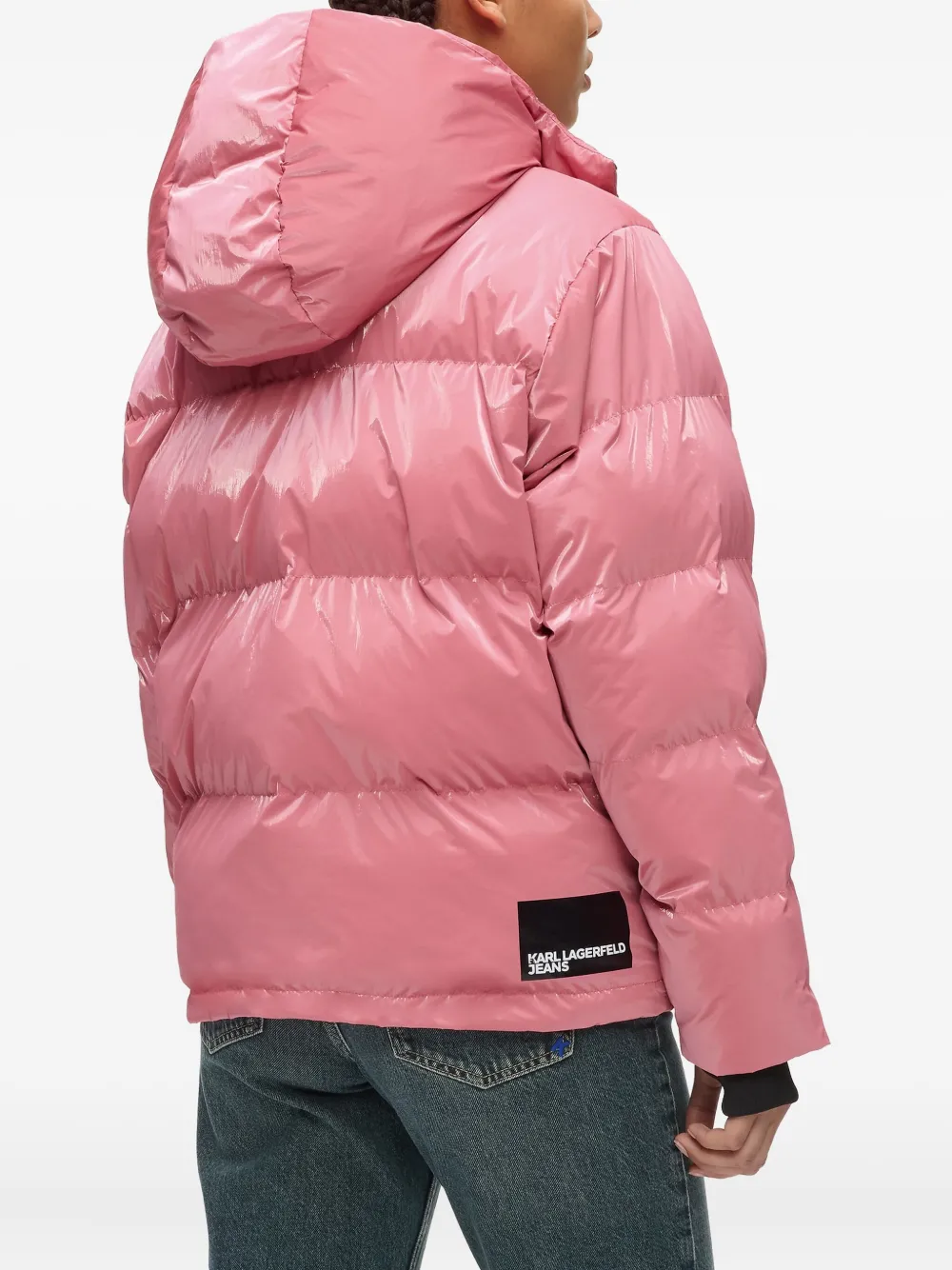 Karl Lagerfeld Jeans Pearlized donsjack Roze