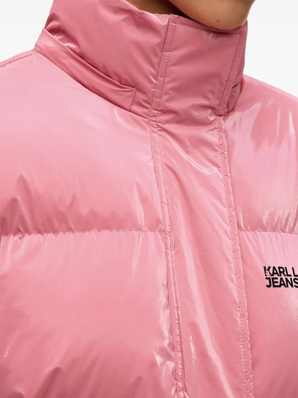 Karl Lagerfeld Jeans Pearlized donsjack Roze