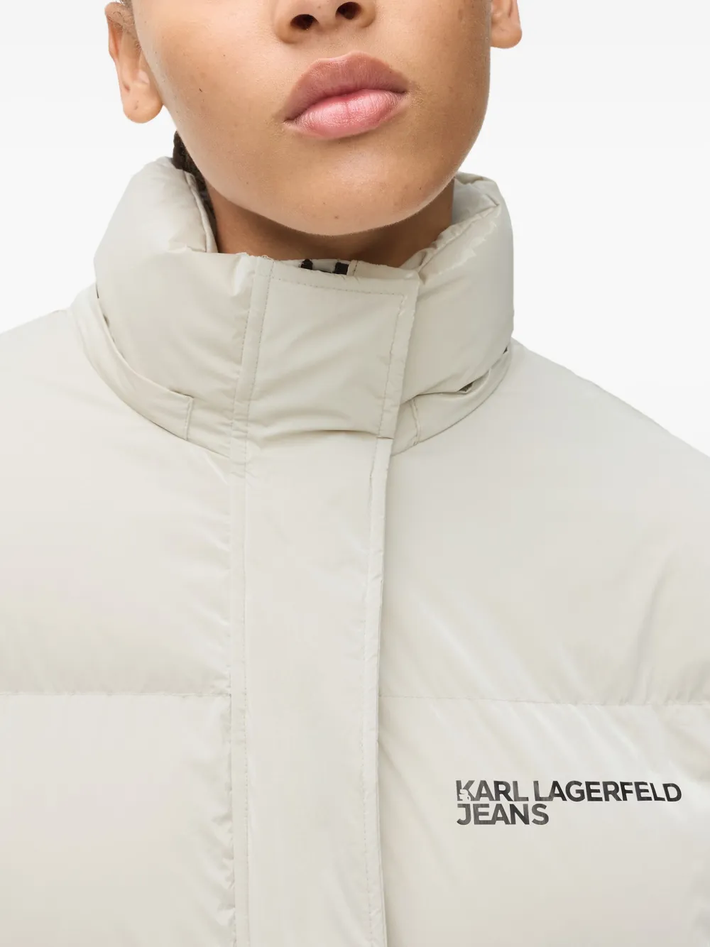 Karl Lagerfeld Jeans Pearlized donsjack Beige