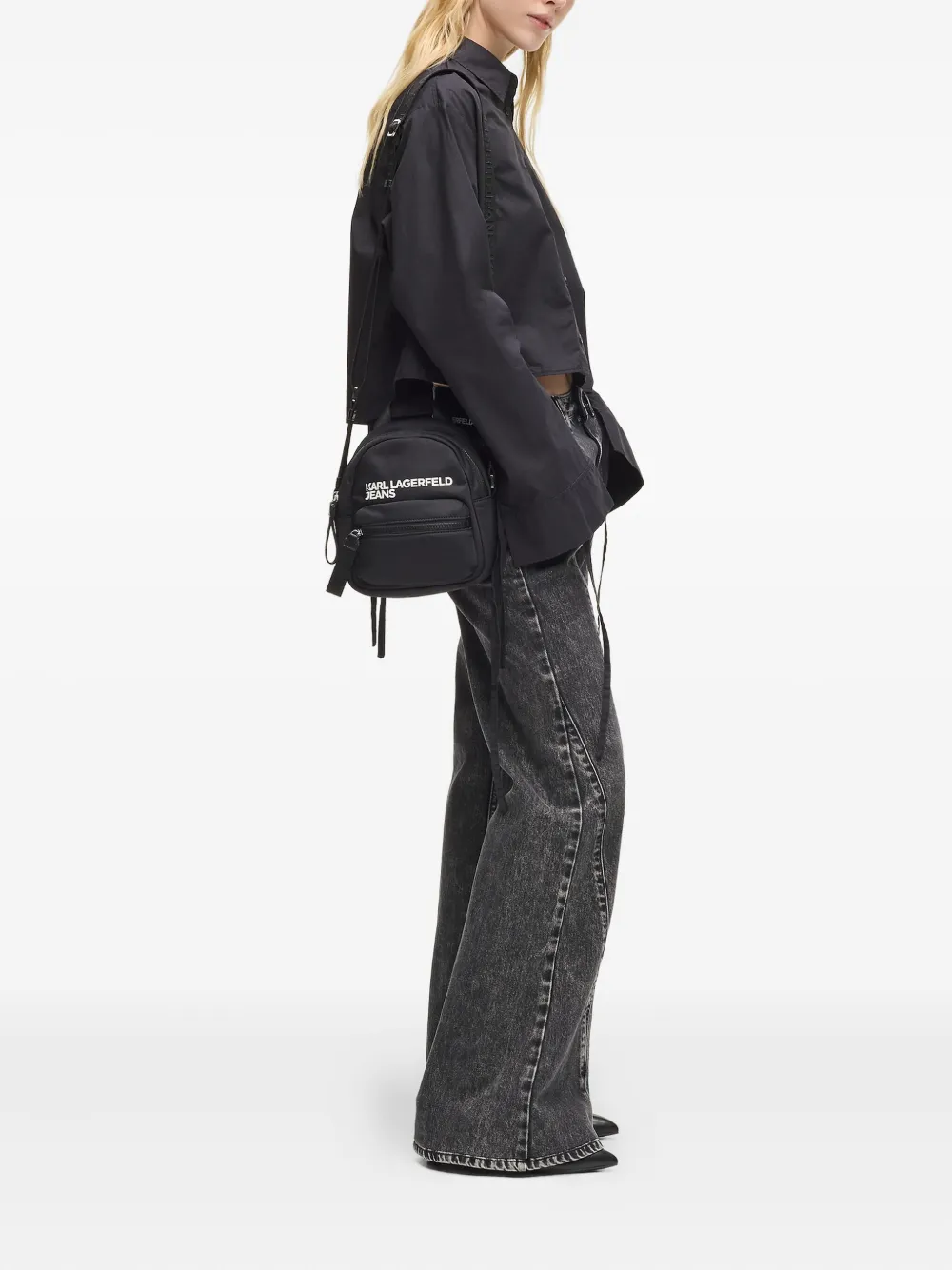 Karl Lagerfeld Jeans logo-strap backpack | Messenger & Crossbody Bags | Image 2