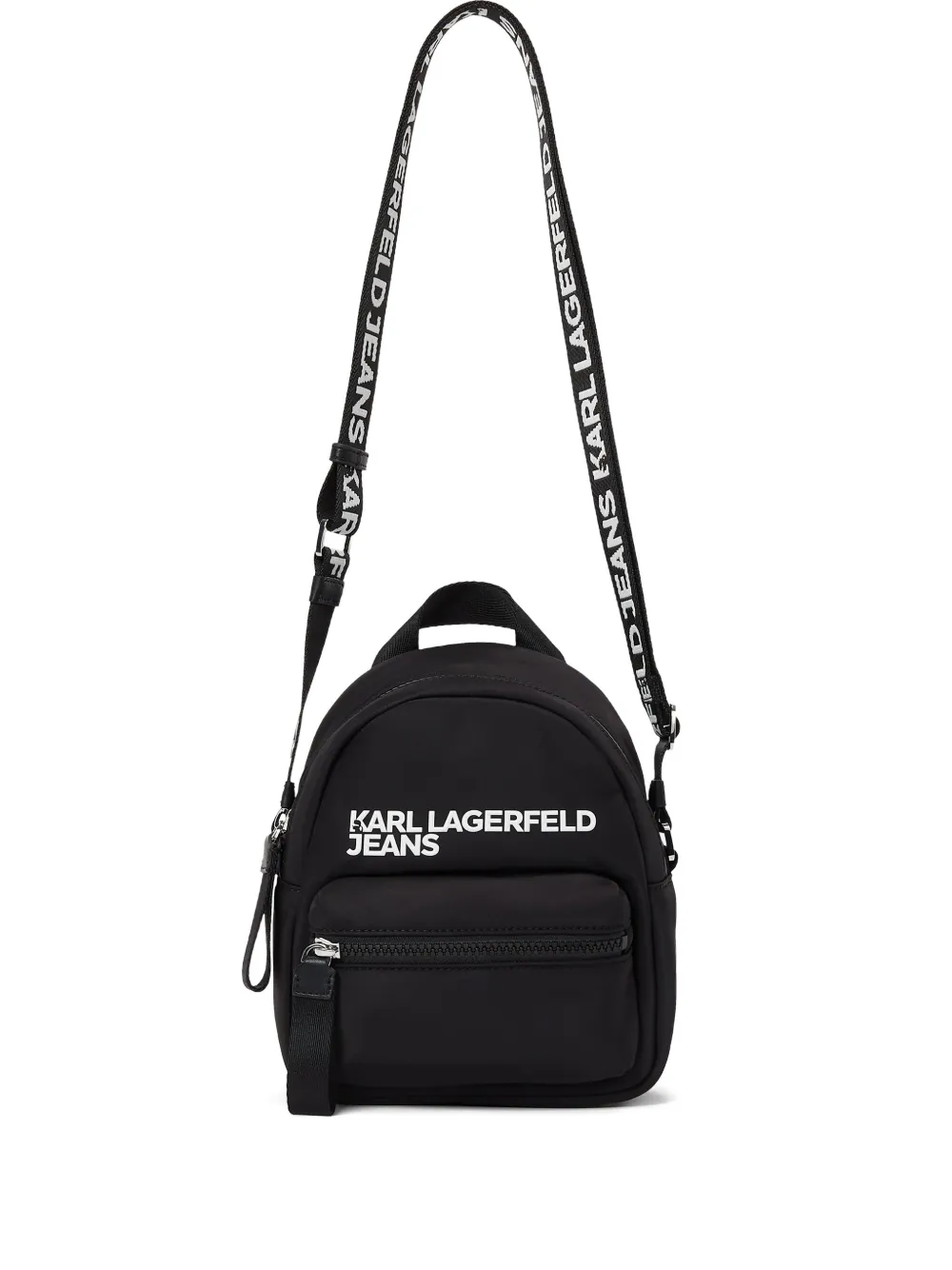 Karl Lagerfeld Jeans logo-strap backpack | Black | Image 1