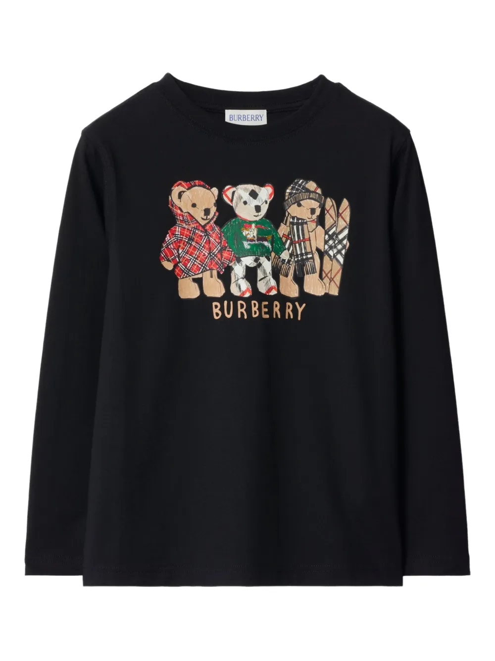 Burberry Kids Top con stampa - Nero