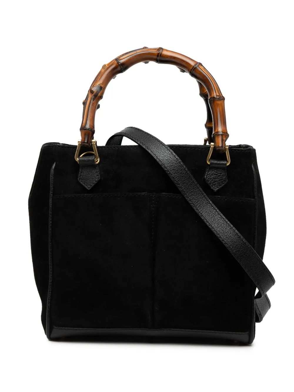 Gucci Pre-Owned 20th Century Suede Bamboo satchel | Black | Image 1