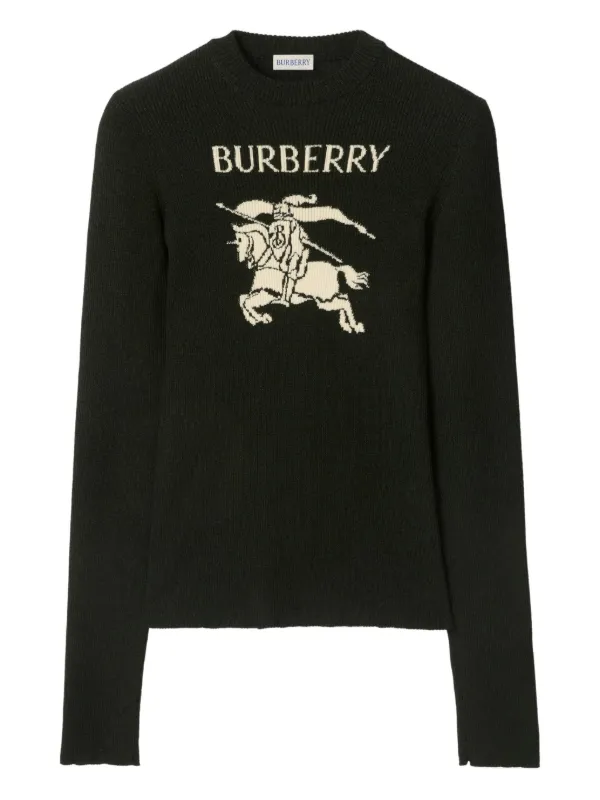 BURBERRY 黒クルーネックセーター Burberry クルーネック セーター | ブラック | FARFETCH JP