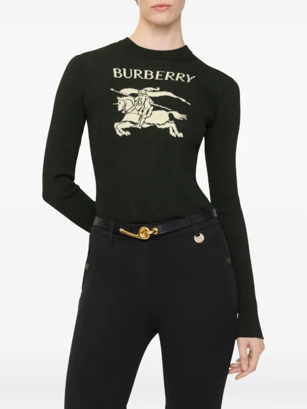 BURBERRY 黒クルーネックセーター Burberry クルーネック セーター | ブラック | FARFETCH JP