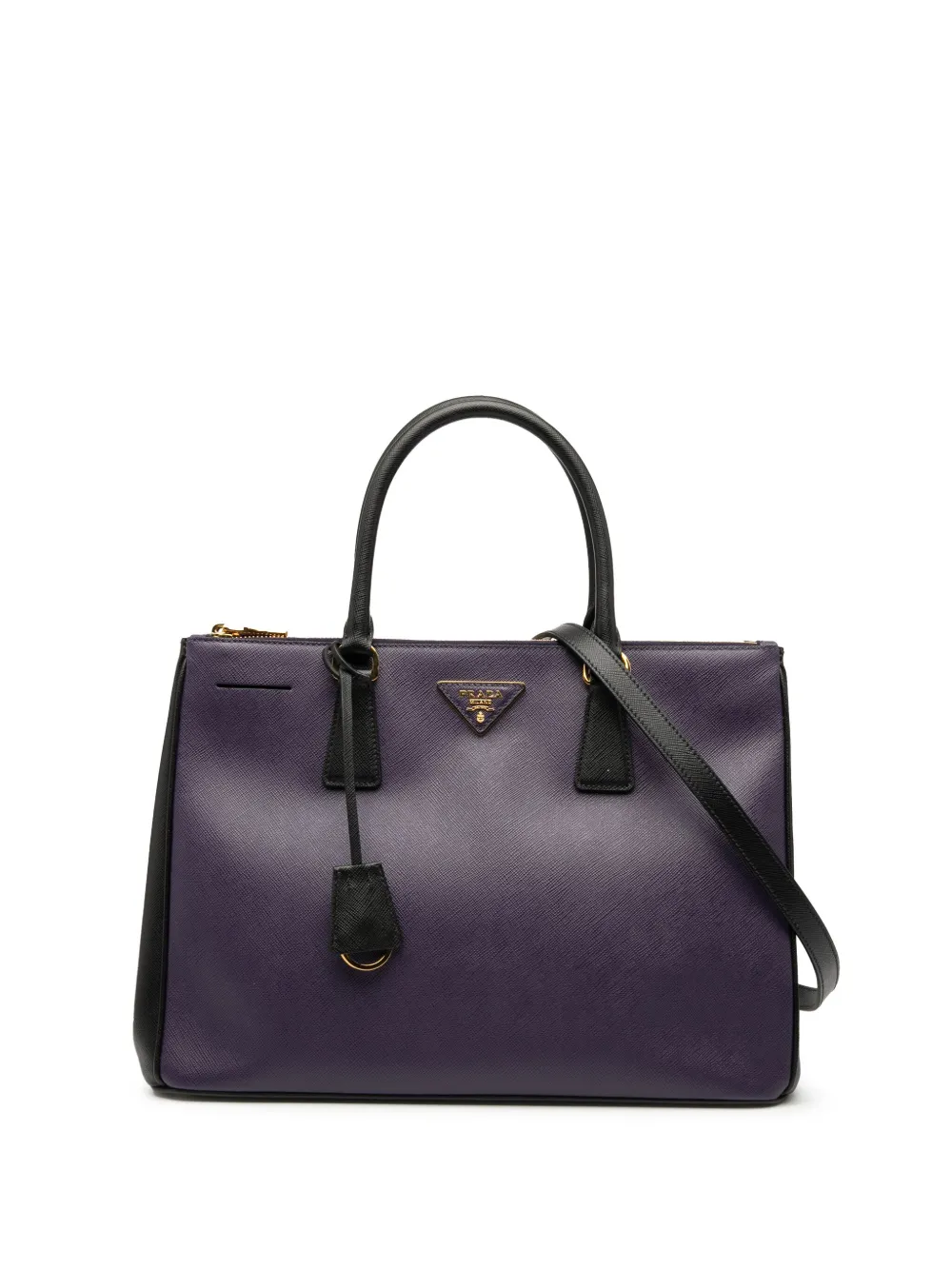 Prada Pre-Owned 2010-2020 Medium Bicolor Saffiano Lux Galleria Double Prada Pre-Owned 2010-2020 Medium Bicolor Saffiano Lux Galleria Double