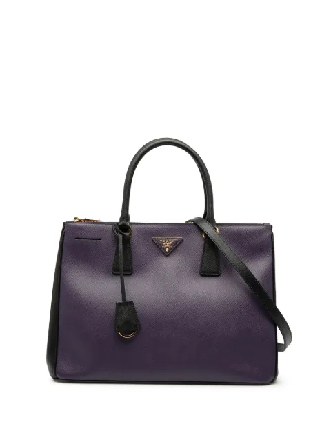 Prada Pre-Owned 2010-2020 Medium Bicolor Saffiano Lux Galleria Double Zip satchel