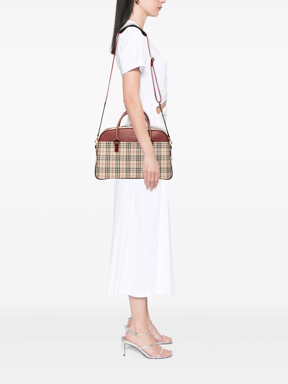 Burberry Pre-Owned 2000-2017 House Check Canvas satchel | Pre-Owned | Image 2