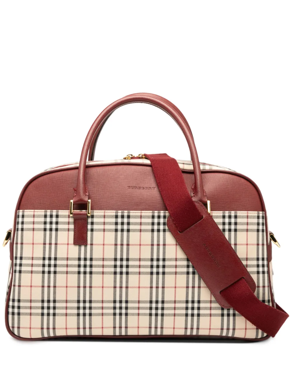 Burberry Pre-Owned 2000-2017 House Check Canvas satchel | Brown | Image 1