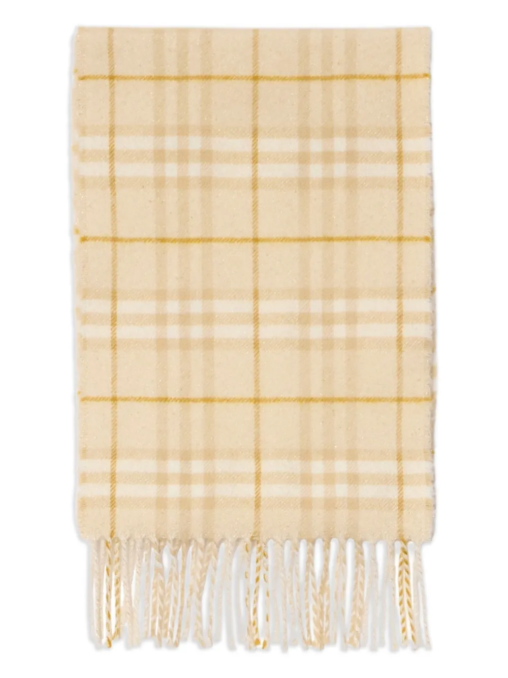 Burberry Kids mascada a cuadros con flecos | amarillo | Image 1