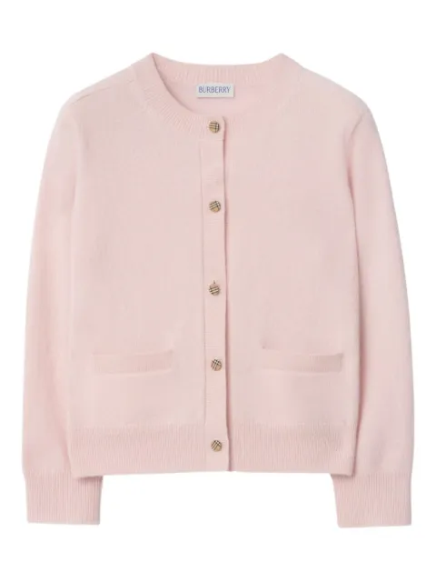 Burberry Kids check sleeve-patch cardigan