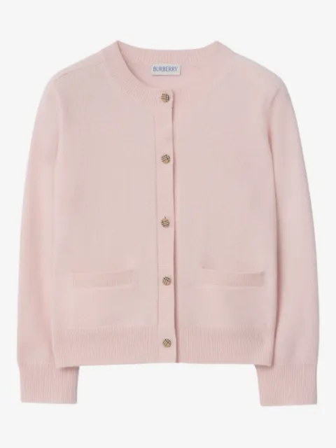 Burberry Kids check sleeve-patch cardigan