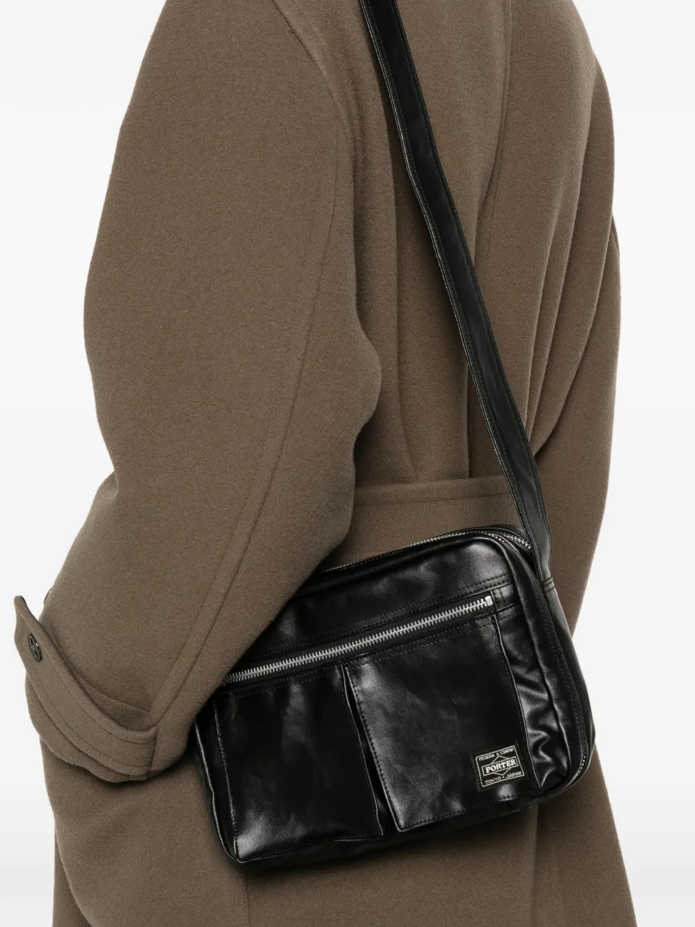 Porter-yoshida & Co Zip Pocket Messenger Bag In Black