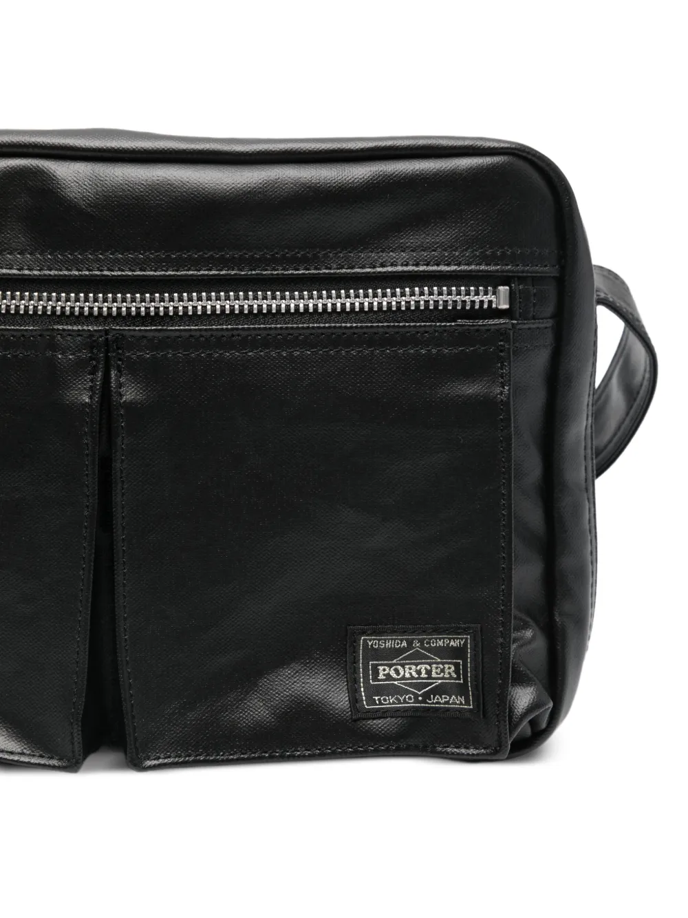 Porter-yoshida & Co Zip Pocket Messenger Bag In Black