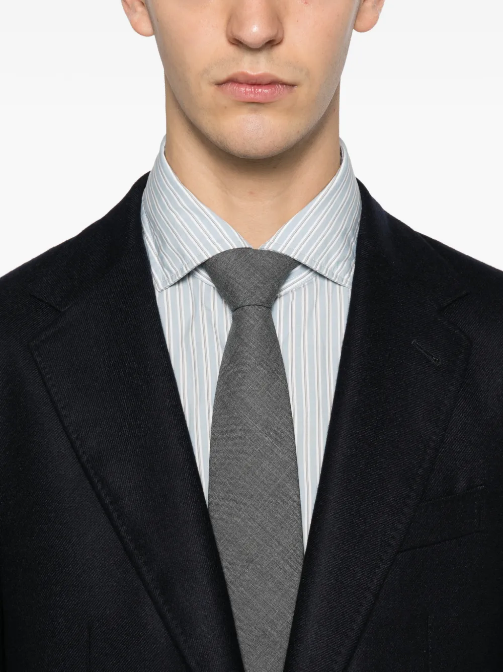 Canali Kei single-breasted blazer Blauw