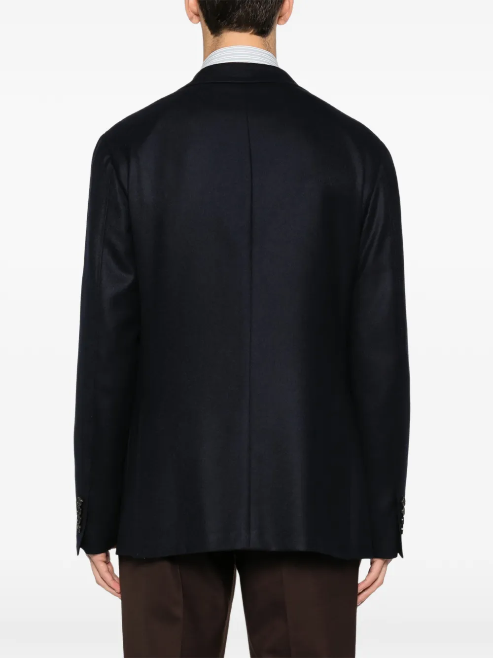 Canali Kei single-breasted blazer Blauw