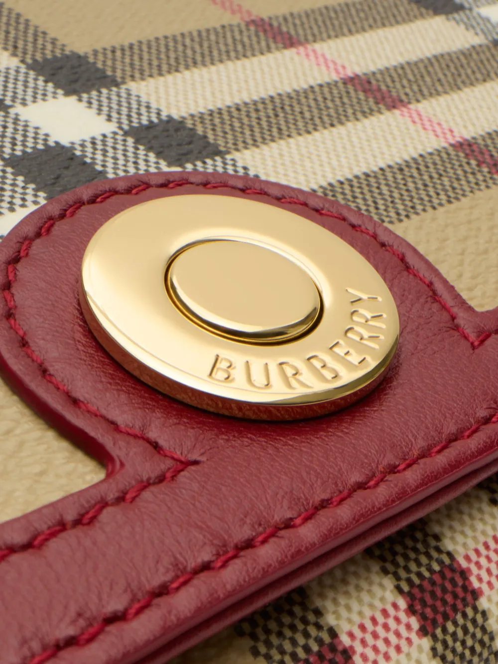 Burberry Plaid Top Handle Crossbody Bag Detachable Strap In Multi