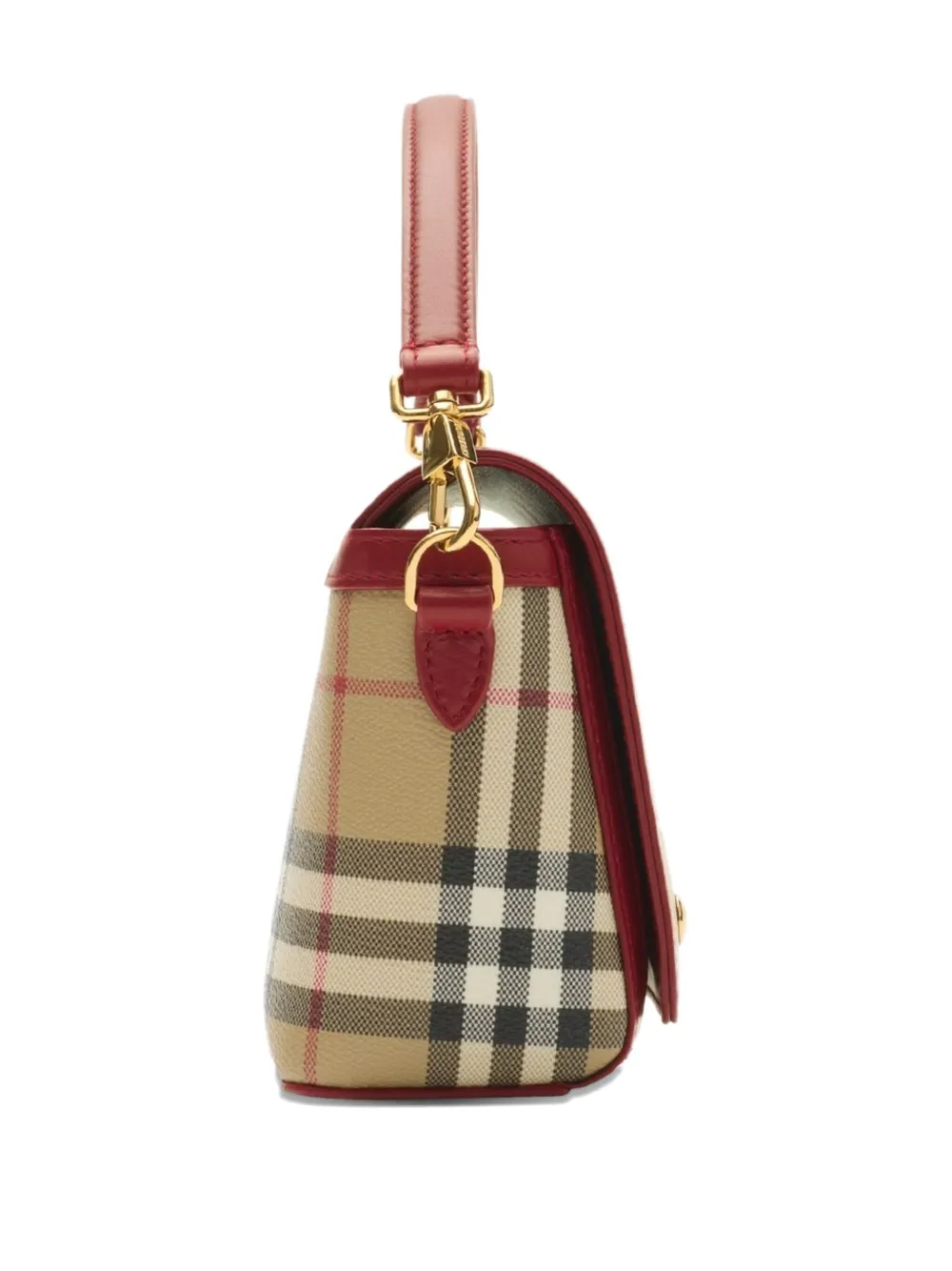 Burberry Plaid Top Handle Crossbody Bag Detachable Strap In Multi