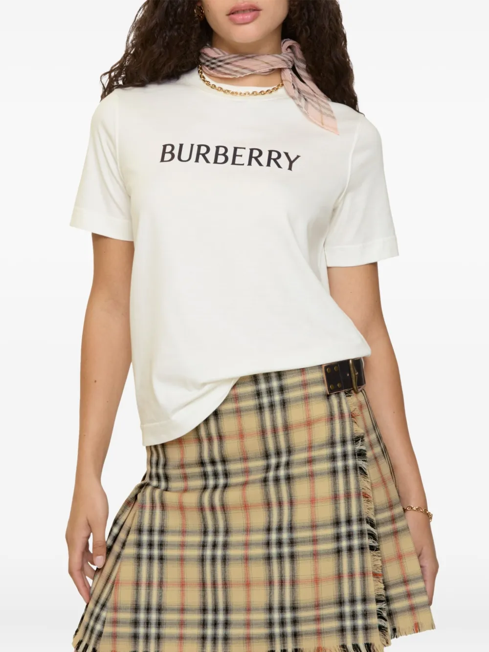 Burberry T-shirt And Polo Shirt In White
