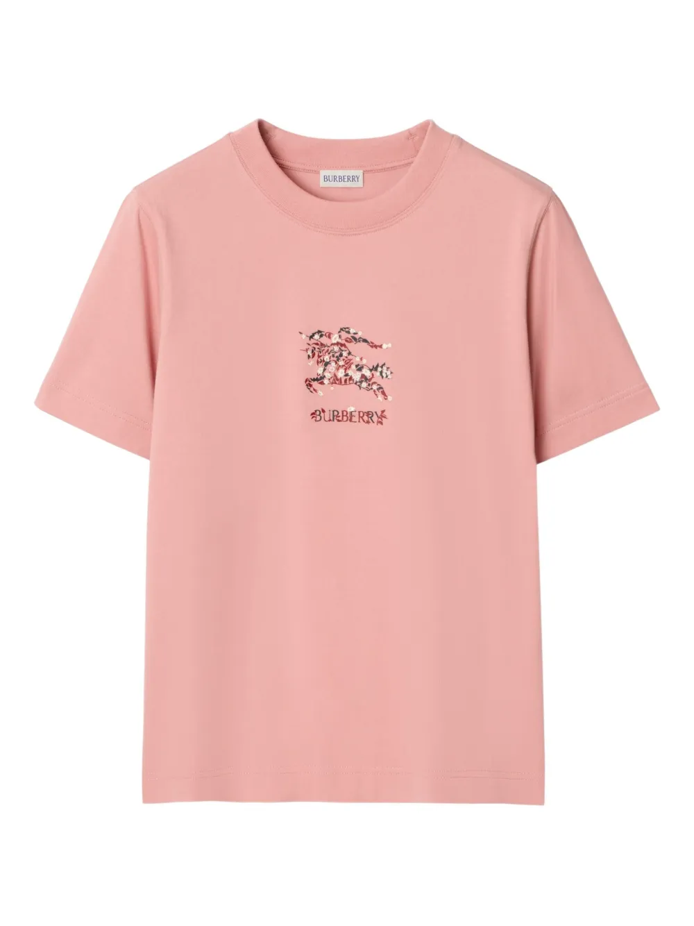 Burberry T-shirt Equestrian Knight in cotone - Rosa