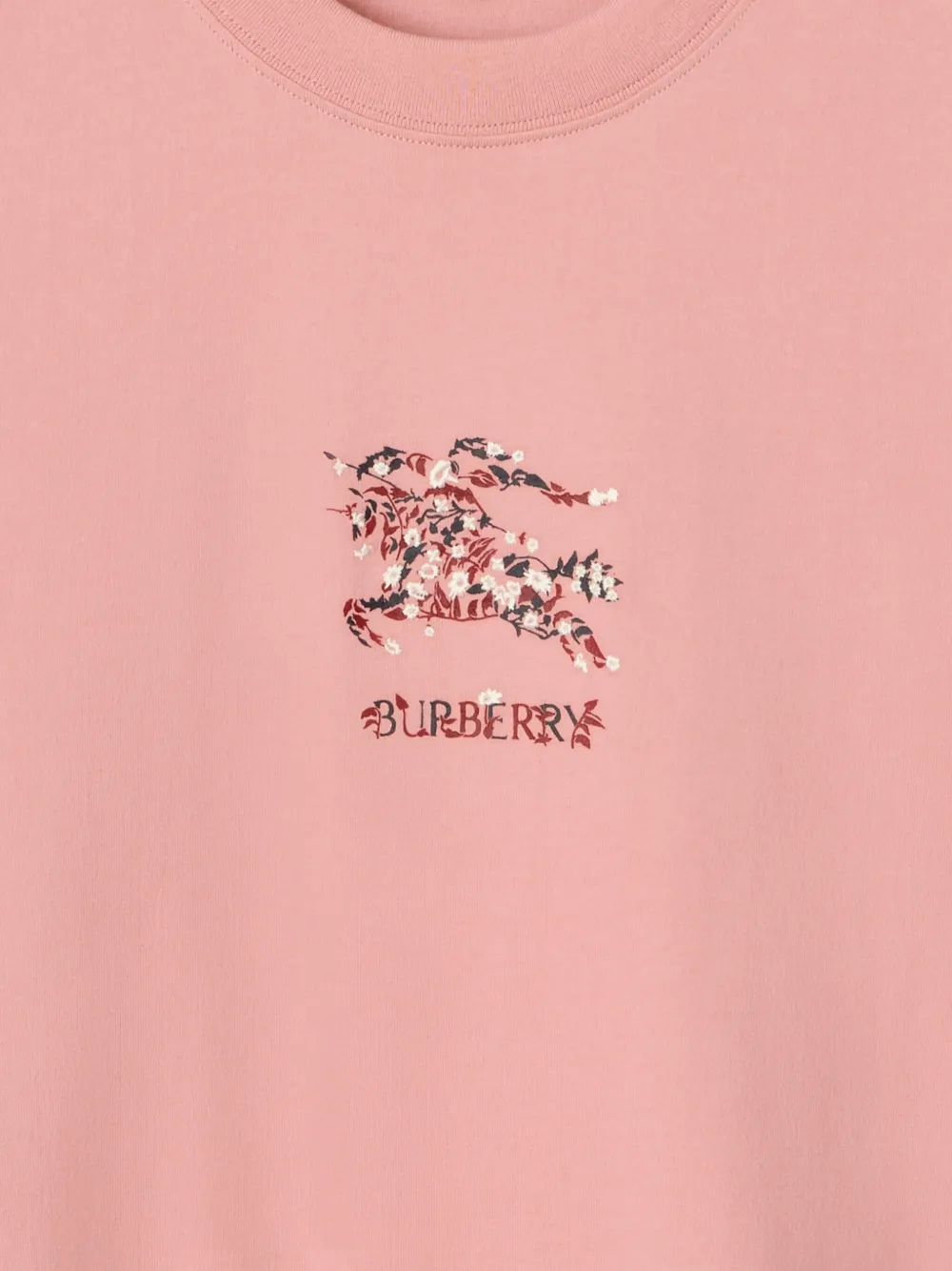 Burberry EKD katoenen-T-shirt met bloemen Roze