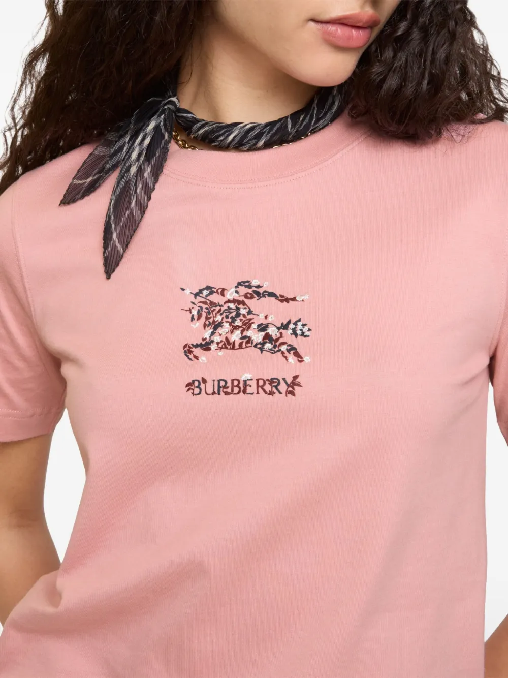Burberry EKD katoenen-T-shirt met bloemen Roze