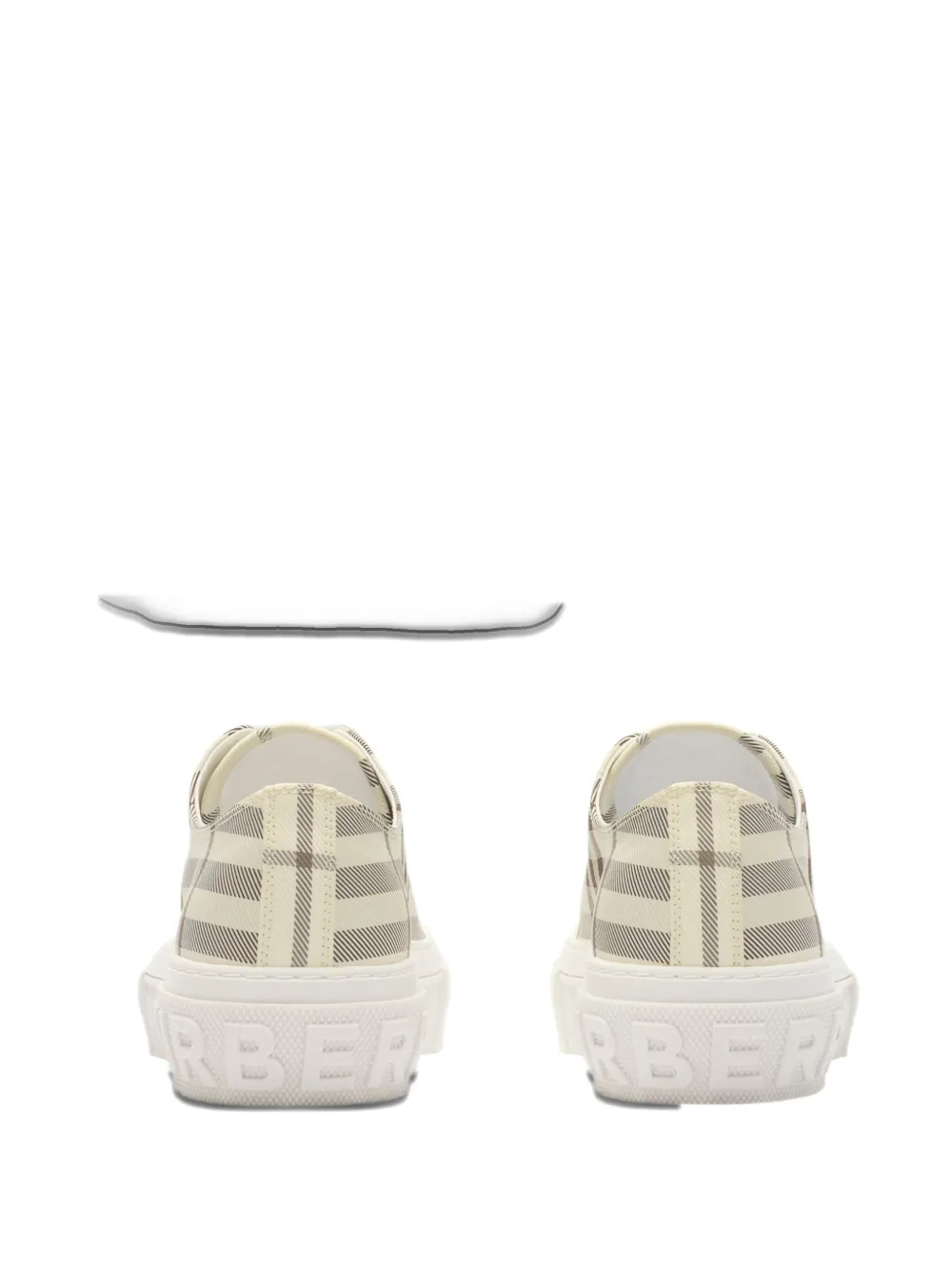 Burberry Check Embossed-logo Sneakers In Neutral