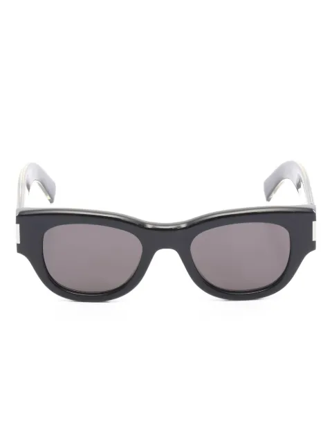 Saint Laurent Pre-Owned 2020s logo geometric-frame sunglasses